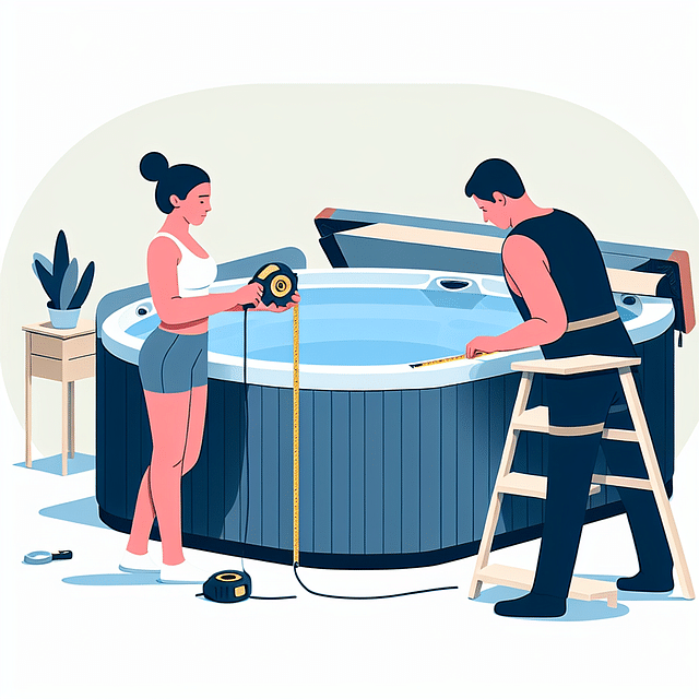 measuring a hot tub for a cover lift
