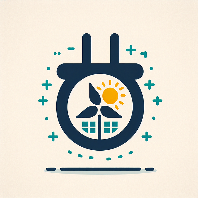 smart plug with renewable energy symbol