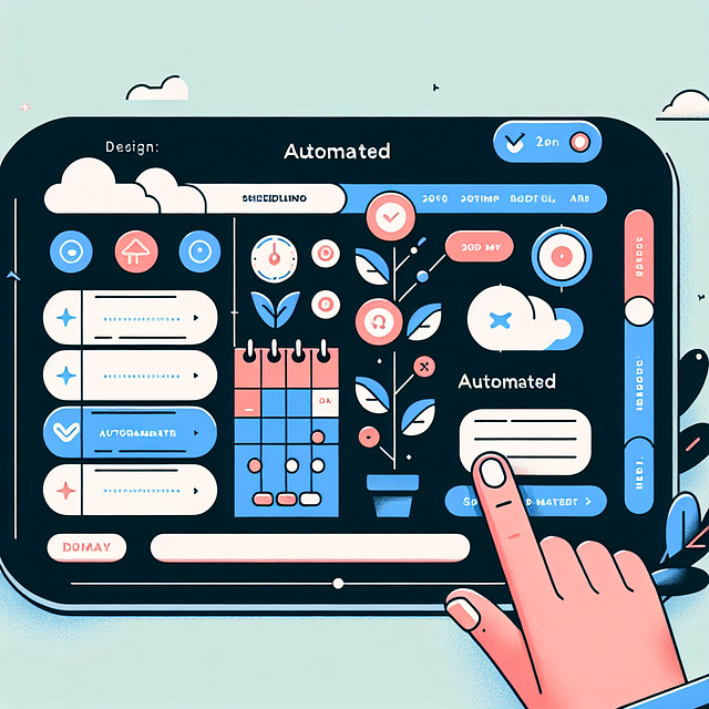 automated scheduling interface on a smart device