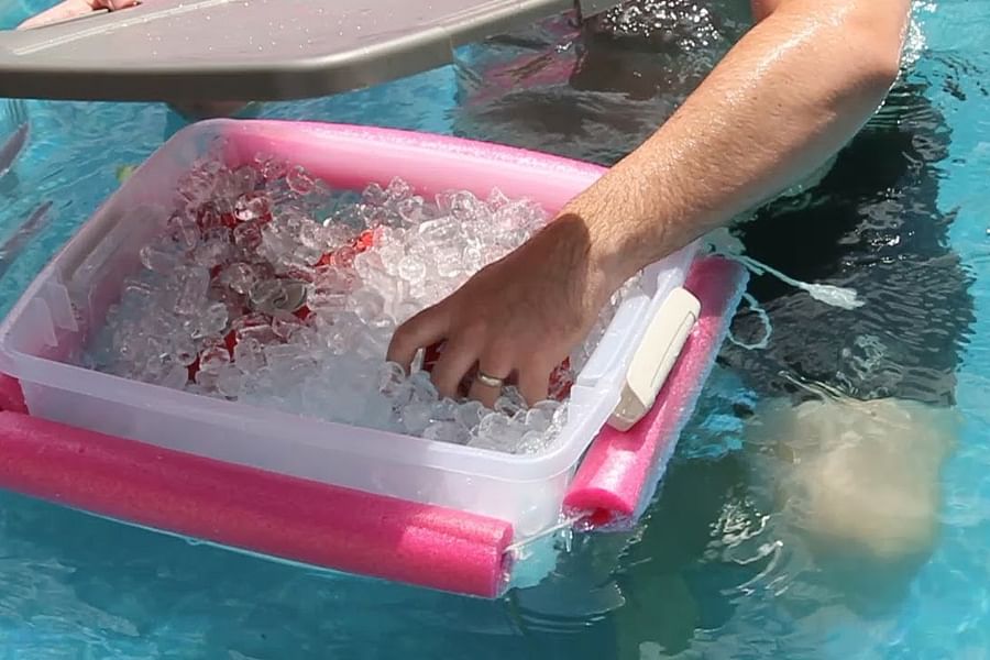 hot tub pool noodles and floats