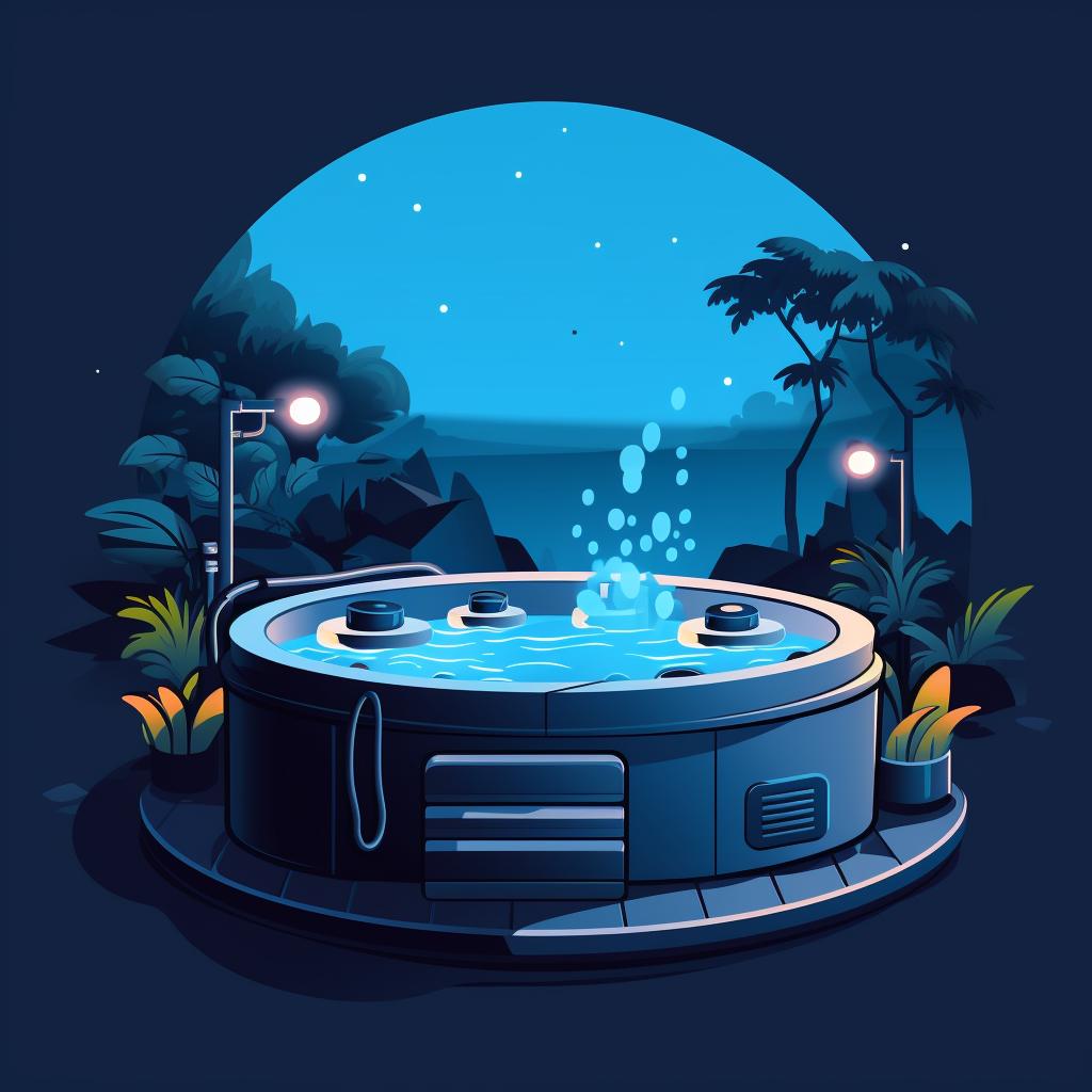 A hot tub being connected to a power source