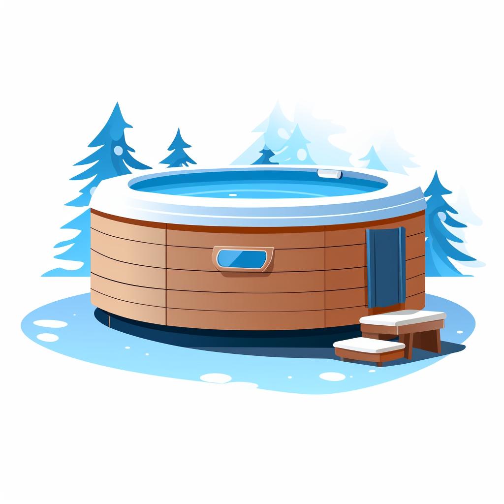 A hot tub covered with a high-quality insulated cover