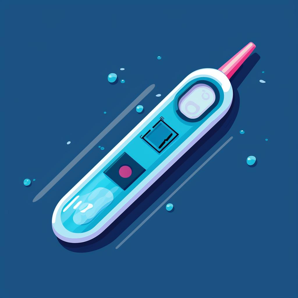A digital thermometer showing the temperature of the hot tub water